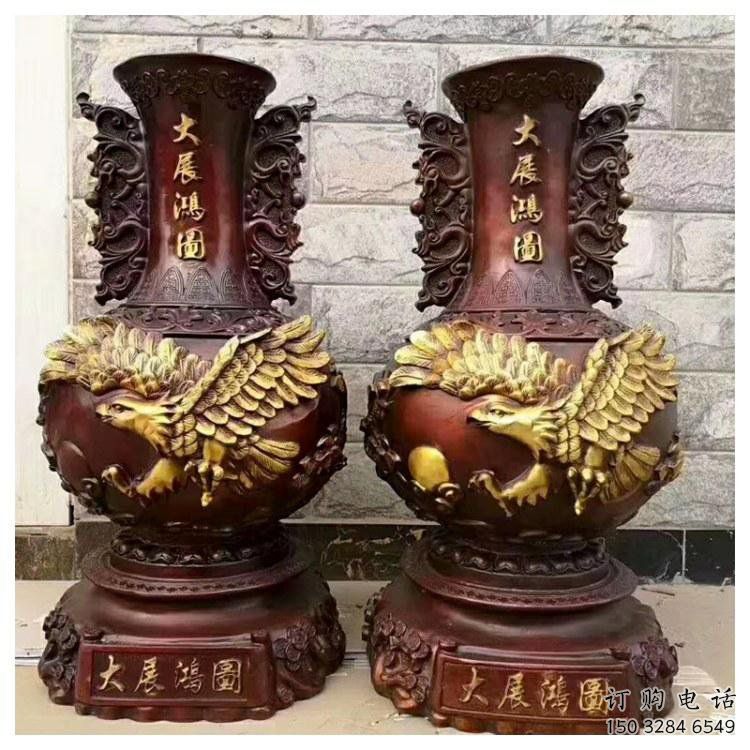 花瓶雕塑精選，歐式風(fēng)格，藝術(shù)銅花瓶雕塑指用