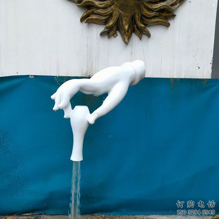手雕塑選定，水景雕塑，手捏瓶子雕塑常用廠家