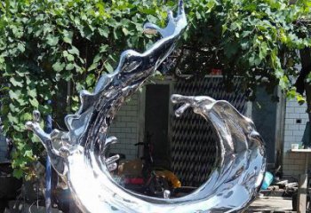 波浪雕塑供應(yīng)，城區(qū)小品，不銹鋼波浪雕塑制造商