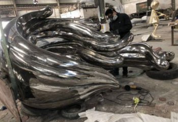 波浪雕塑制造，酒店擺件，不銹鋼波浪雕塑選定