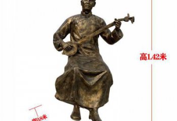 拉二胡雕塑通用，街頭雕塑，民俗人物雕塑標(biāo)準(zhǔn)