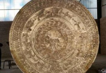 銅鼓雕塑選用，多彩藝術(shù)，大型銅鼓雕塑展品