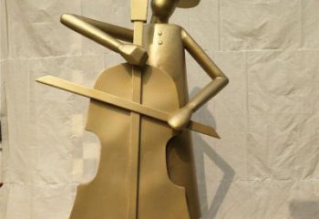 提琴雕塑定制，村標(biāo)概念，不銹鋼提琴雕塑預(yù)定