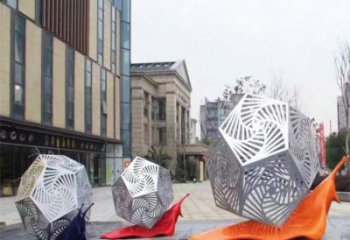 方塊雕塑廠家，圓雕體系，鏡面不銹鋼方塊雕塑供給