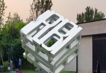 立方體雕塑訂做，多彩藝術(shù)，商業(yè)鏤空立方體雕塑制造