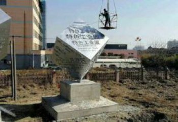 立方體雕塑定制，市標(biāo)雕塑，廣場鏤空立方體雕塑定做
