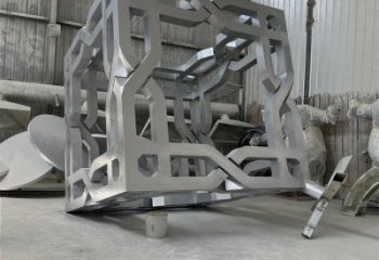 立方體雕塑特供，地標(biāo)擺件，鏤空鏤空立方體雕塑選用
