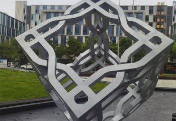 立方體雕塑提供，戶外雕塑，鏤空立方體雕塑廠家