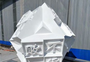 魔方雕塑點(diǎn)擊，城區(qū)小品，園林字體魔方雕塑承接