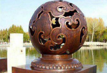 鏤空球雕塑標(biāo)準(zhǔn)，陸地?cái)[件，烤漆鏤空球雕塑定制