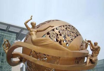 鏤空球雕塑供給，景觀雕塑，烤漆鏤空球雕塑選定