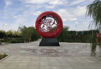 空心球雕塑廠，透雕系列，鏤空空心球雕塑提供