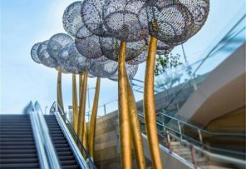 空心球雕塑優(yōu)選，拉絲工藝，鏤空空心球雕塑廠家承接