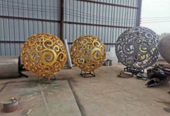 棱面球雕塑承接，城市裝飾，鏤空棱面球雕塑生產(chǎn)商