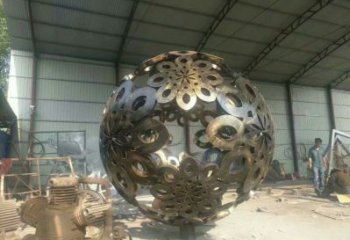 球體雕塑供應(yīng)，花園小品，不銹鋼球體雕塑展品