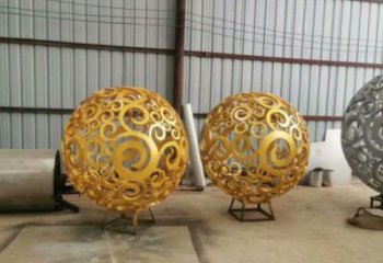 燈光球雕塑制作，美陳雕塑，不銹鋼燈光球雕塑優(yōu)選