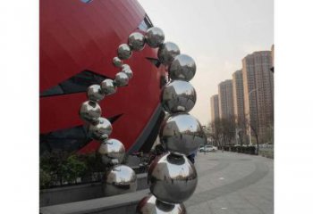 分子球雕塑訂做，彩鋼制作，不銹鋼分子球雕塑訂做廠家
