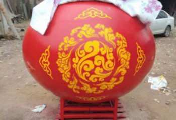 花紋球雕塑生產(chǎn)商，鍛造工藝，不銹鋼花紋球雕塑生產(chǎn)