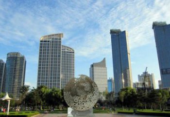球形雕塑承接，景區(qū)案例，景觀鏤空球形雕塑定制廠家