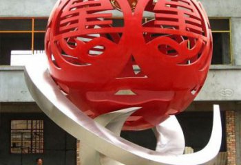繡球雕塑承接，廣場系列，烤漆繡球雕塑標準