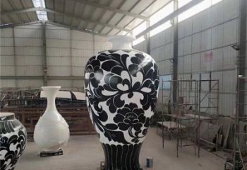 花瓶雕塑提供，美陳雕塑，玻璃鋼花瓶雕塑承接