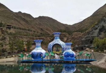 花瓶雕塑通用，街道標識，玻璃鋼花瓶雕塑承接