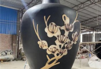 制造花瓶雕塑專供，地標(biāo)擺件，玻璃鋼花瓶雕塑訂做
