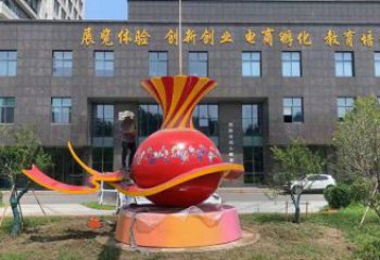 花瓶雕塑精品，景觀構(gòu)件，景觀玻璃鋼花瓶雕塑供求