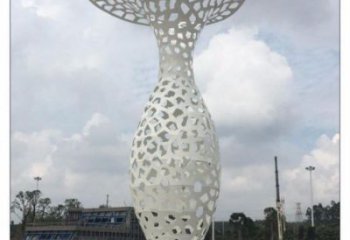 花瓶雕塑制作，城市裝飾，不銹鋼鏤空花瓶雕塑標(biāo)準(zhǔn)