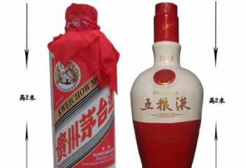 酒瓶雕塑精選，中式工藝，玻璃鋼酒瓶雕塑廠家供給