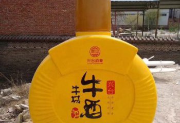 洋酒瓶雕塑生產(chǎn)商，街頭藝術(shù)，藝術(shù)玻璃鋼洋酒瓶雕塑精選