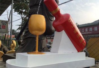 酒瓶雕塑批發(fā)，廣場(chǎng)系列，流水酒瓶雕塑供需