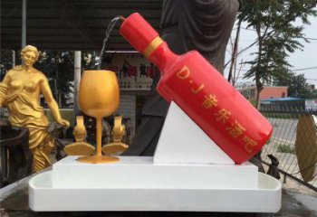 酒瓶雕塑專供，美陳雕塑，景觀流水酒瓶雕塑預(yù)定