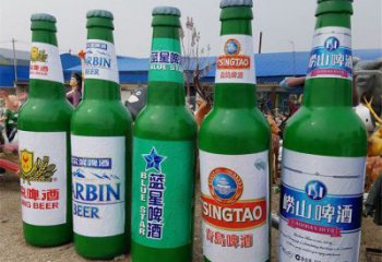 啤酒瓶雕塑供給，戶外雕塑，玻璃鋼啤酒瓶雕塑選用