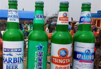 啤酒瓶雕塑制作選用，景區(qū)案例，仿古彩繪工藝制造商
