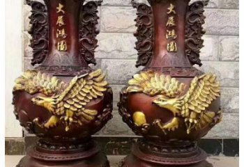 花瓶雕塑精選，歐式風(fēng)格，藝術(shù)銅花瓶雕塑指用
