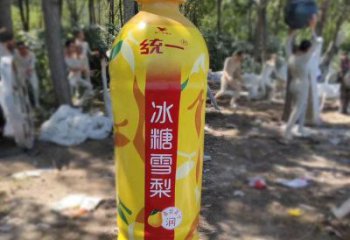 飲料瓶雕塑供應(yīng)，圓雕體系，玻璃鋼飲料瓶雕塑制作展品