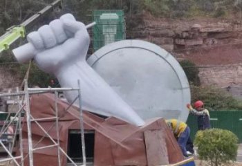 拳頭雕塑精選，景觀概念，不銹鋼拳頭雕塑觀賞型