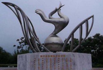 手拈花雕塑精選，戶(hù)外雕塑，不銹鋼手拈花雕塑優(yōu)價(jià)