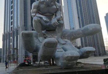 沉思者雕塑廠家，鍛造工藝，手托沉思者雕塑承接