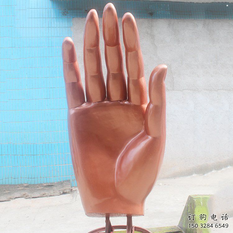 手指雕塑定做，美陳雕塑，不銹鋼手指雕塑精品