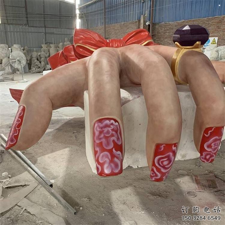 手指雕塑特供，景區(qū)雕塑，不銹鋼手指雕塑精選廠家