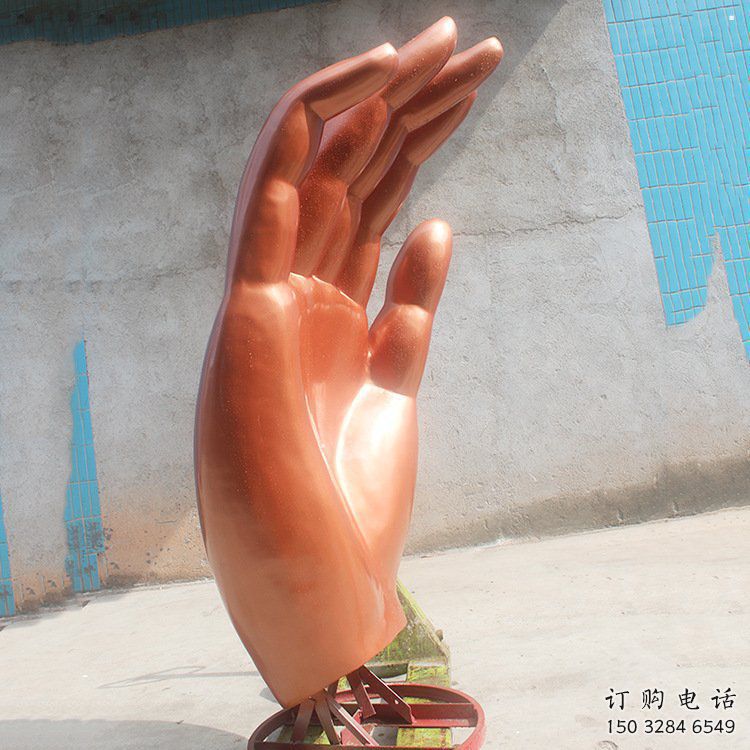 手指雕塑專供，小區(qū)擺件，不銹鋼手指雕塑訂做廠家