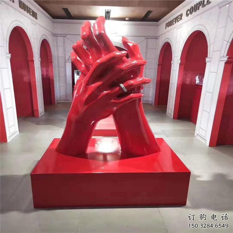握手雕塑制作，歐式風格，地產(chǎn)不銹鋼握手雕塑優(yōu)選