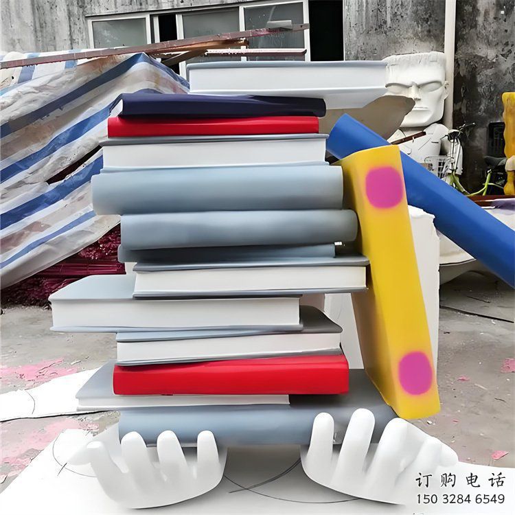 疊書雕塑供需，標(biāo)識雕塑，不銹鋼疊書雕塑制造商