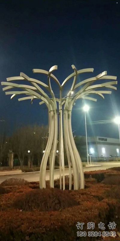 遮陽(yáng)樹(shù)雕塑通用，城市雕塑，不銹鋼遮陽(yáng)樹(shù)雕塑指用