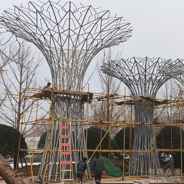 烤漆遮陽樹雕塑制造商，室外軟裝，鏤空遮陽樹雕塑制作