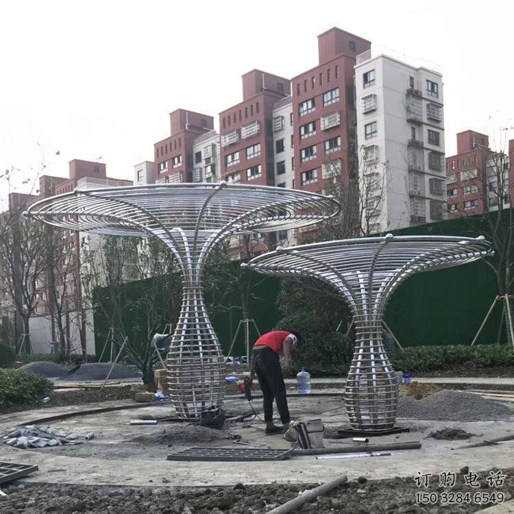 遮陽樹雕塑制作，城市裝飾，鏤空遮陽樹雕塑廠