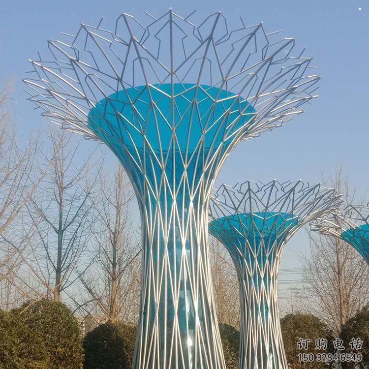 大型鏤空樹雕塑常用，戶外擺放，烤漆鏤空樹雕塑廠