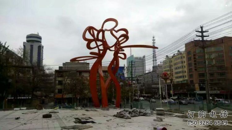 鏤空樹(shù)雕塑，彩鋼制作，烤漆鏤空樹(shù)雕塑生產(chǎn)廠家